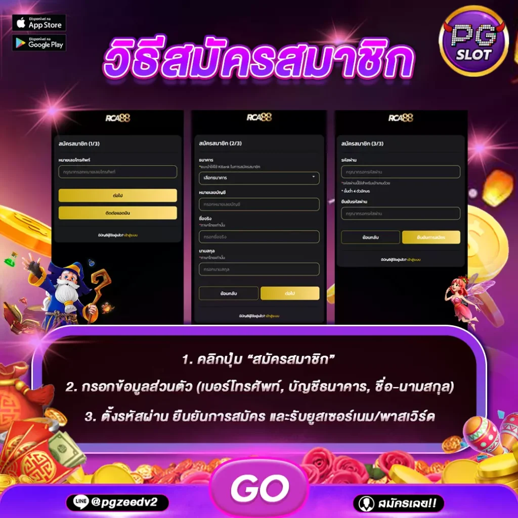 วิธีสมัครสมาชิก PGSLOT